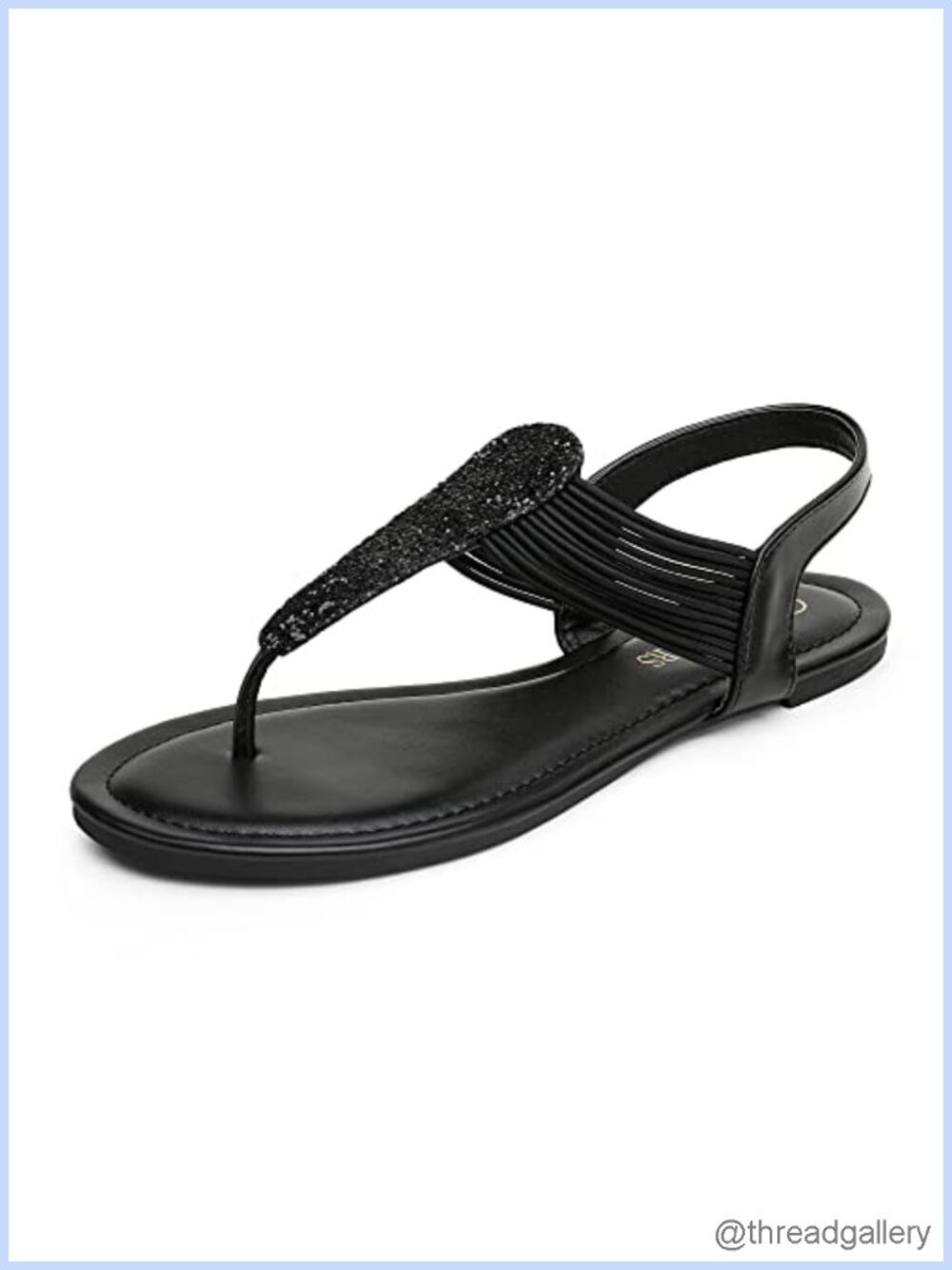 Women's Flat Ankle Strap Sandals Rhinestone Gladiator Summer Casual